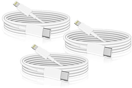 Apple MFi Certified 1M USB C to Lightning Cable - 3Pack Fast Charging Cable for iPhone 14/14 Pro/13 Pro Max/12 Mini/11 Pro/11/X/XS/XR/8 Plus/7/iPad