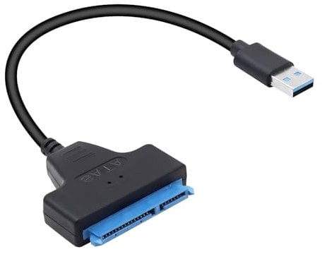 IBEIKE USB 3.0 to SATA Adapter Cable - 22 Pin USB to SATA 2.5'' Adapter Connector Lead, SATA III Hard Disk Drive Adapter for SSD/HDD Data Transfer, SATA USB Adapter with 15cm Cable