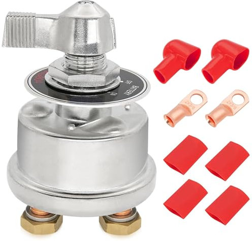 Coupe Circuit Batterie 12v 24v 48v Coupe Batterie Voiture Interrupteur de Batterie Master Switch Batterie pour Bateau, Voiture, Camion, Camping-car