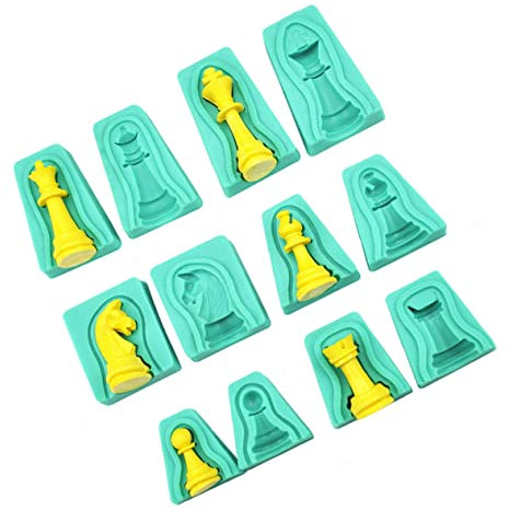 Cabilock Molde De Ajedrez 3d Para Fondant Tartas Chocolate Decoración De Pasteles