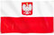 Runesol Bandiera dello Stato Polacco, 91x152cm, 3ft x 5ft, 4 Occhielli, Un Occhiello in Ogni Angolo, Stemma Polacco, Polonia, Interno, Esterno, Colori Vividi
