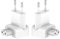 Oblinple 2 Stücke Reiseladegerät Konverter für iPhone iPod, EU Ladestecker Ladeadapter Ersatzstecker, US Duck Head Stecker Power Adapter, Netzteil, Duckhead Charger EU Plug iPad MacBook Ladegerät