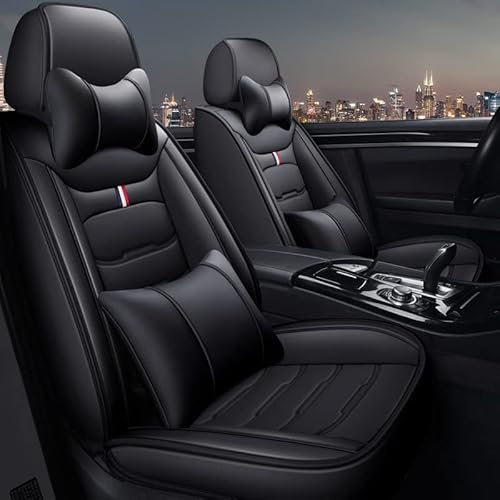 KHXLZY88 Auto-Sitzbezüge Sets für Mercedes-Benz A-Klasse Hatchback W168 V168 W169 W176 W177 2000-2023, Wasserdicht Bequem Rutschfester Leicht Reinigen Schonbezüge Innenraum Zubehör,Black