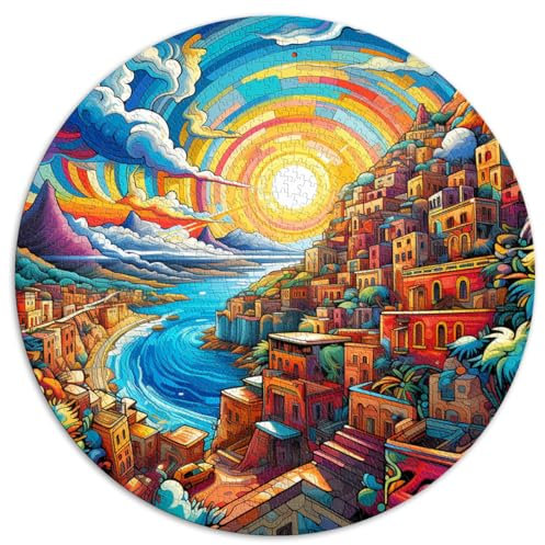 1000-teiliges Puzzle, Mallorca, farbenfrohe, runde Puzzles, für Erwachsene und Jugendliche ab 12 Jahren, Papppuzzles, lustiges Puzzle für die ganze Familie, Größe: 67,5 x 67,5 cm