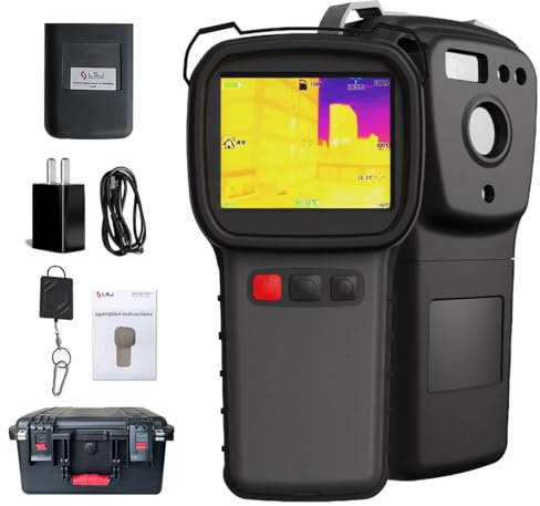 Thermal Camera 384 x 288 IR High Resolution Professional Thermal Imager,-40°F - 2192°F (-40°C - 1200°C) Infrared Camera, 3.5" 800 x 640 TFT Display 60 Hz Refresh Rate with 700M Laser Ranging Function