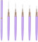 WLLHYF 5Pcs Nail Art Liner Brushes, Painting Nail Art Brushes for Long Lines, Details, Fine Drawing Nail Dotting Drawing Tool Set 7mm/9mm/11mm/15mm/25mm (Purple)