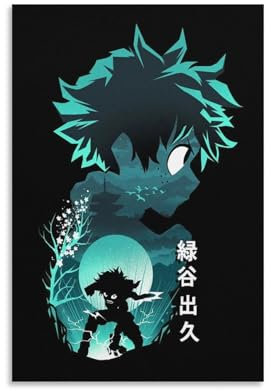 JANSD Anime-Deku-Drucke, Poster, Leinwand, Wandkunst, Ölgemälde, Dekoration, ungerahmt, 40,6 x 61 cm