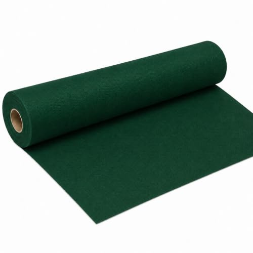 DeinPack 1 Rolle Airlaid Tischläufer dunkelgrün 40cm x24m HORECA perforiert | 1 Rolle, HORECA Qualität, Perforierung alle 120cm, Hochwertiger Einweg, Ideal für Dekorationen, Hochzeit & Partys