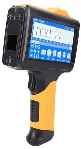 Sxhlseller Handheld Tintenstrahldrucker mit 42 Ml Schnelltuschkartusche und 4,3 Zoll Farb LCD Touchscreen, 2 Mm 12,7 Mm Inkjet Drucker für QR Code Barcode