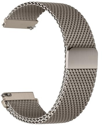 Métal Bracelet Montre 22mm pour Samsung Galaxy Watch 3 45mm/Galaxy Watch 46mm Homme/Femme,Acier Inoxydable Magnétique Strap Smartwatch pour Garmin Venu 2 3/Forerunner 255 265/Vivoactive 4/Instinct