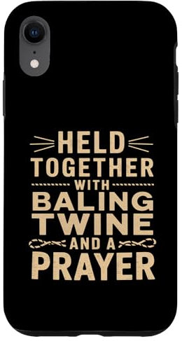 Cita divertida sostenida juntos con cordel de embalaje y una oración Carcasa para iPhone XR