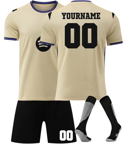 BCFSITNBH Al NASSR FC Personalisiert Fußball Trikot mit Namen & Nummern | Fußball Set Jungen/Herren, Barcelona Fussball Trikot, Shorts Socken Sets, Trainingsanzug, für Kinder/Erwachsener