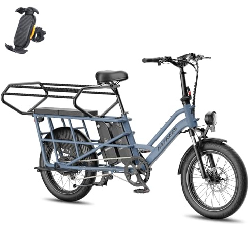 Fafrees FF20 CUV Elektro Cargo E Bike 20 Zoll 200kg Zuladung [ Offiziell ] 2X 12Ah Akku 576Wh, 75N.m, 25km/h Ebike Mountainbike, Hydraulikbremsen Fatbike E-Bike für Erwachsene