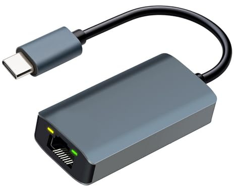 Convertitori Ethernet da USB 3.2 Tipo C a RJ45 5000Mbps Adattatore di rete ad alta velocità in lega di alluminio Convertitori veloci da USB a Ethernet