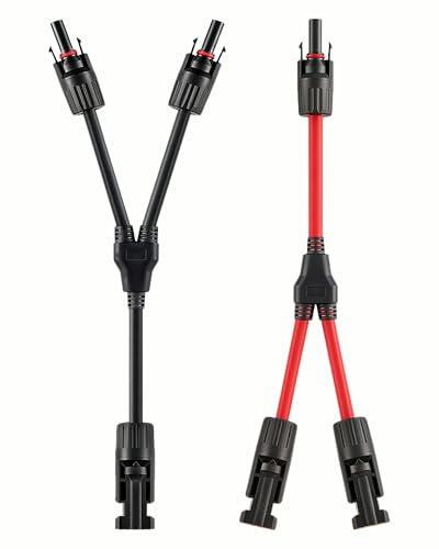Solarkabel Y Verteiler Stecker, 1 Paar 1000V DC 30A 4mm² Stecker Solar Solarpanel Kabel Male Female MMF und FFM Connector Photovoltaik Steckverbinder, Plug & Play Solar Verteiler Stecker Solar Cabl