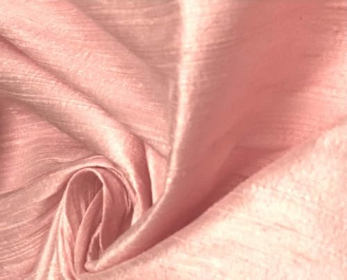 Dupioni-Stoff aus 100 % reiner Seide, Pastellrosa, 137,2 cm breit, mit Noppen, MM129 [2]