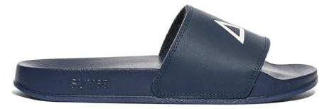 SUN68 X36110 Slippers Logo Navy Blue Hausschuhe für Herren aus Gummi