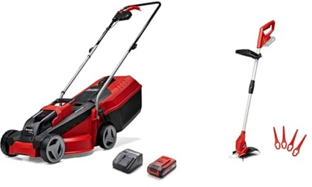 Einhell Pack 2 machines sans fil - Power X-Change (Tondeuse à gazon GE-CM 18/30 Li, Coupe-bordures GC-CT 18/24 Li) + Batterie 3,0Ah et chargeur