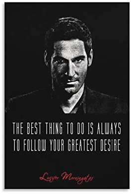YSFDCY Leinwand Druck Poster Senza Cornice 60 * 90cm Lucifer Morningstar Poster Decorativo appeso per ufficio Home Decor Camera da letto decorazione regalo