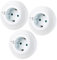 revolt Baby-Nachtlichter: LED-Nachtlicht mit Dämmerungssensor und Steckdose, 3 Farben, 3er-Set (MTI Zwischenstecker, LED Night Light)
