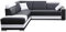 große Ecksofa Sofa Eckcouch Couch mit Schlaffunktion und Bettkasten Ottomane L-Form Schlafsofa Bettsofa Polstergarnitur - JACKSON (Ecksofa Links, Schwarz)