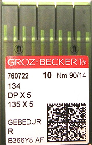 Groz-Beckert 10 Rundkolben DPx5 Nähmaschinen Nadeln System 134 (R) Industrie St. 90/14