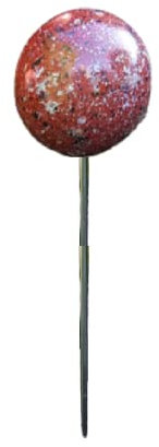 Jürgen Bocker Garten-Ambiente rot Gartenstecker Rosenkugel 10 cm Edelstahl mit Granitlackierung Stab 80 cm, BS 100 035