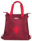 AMPELMANN Shoppinghelferin - Handtasche 3 in 1 - in Bordeaux aus Polyester im Canvas-Stil mit PU-Lederapplikation und Ampelfrau