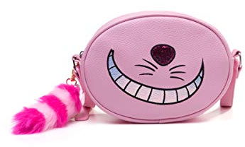 DISNEY Alice In Wonderland Cheshire Cat Shaped Shoulder Bag With Shoulder Strap Kosmetiktäschchen 23 centimeters Pink