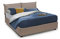Talamo Italia - Doppelbett Veronica, Bettkasten mit Kunstlederbezug, 100 % Made in Italy, Öffnung vorne, geeignet für Matratze 160 x 190 cm, taubengrau