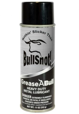 BullSnot! GreaseABull Metal Lubricant – Heavy-Duty, All-Weather Grease for Rust Removal, Metal Polishing & Lubrication – Multi-Purpose Spray for Automotive, Marine, Industrial & Home Use – 11oz