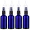 Sookg Flacon Spray Vide Verre 100ml - Lot de 4 Bouteilles Pulvérisateurs avec Entonnoir pour Parfum et Huiles Essentielles(Bleu)