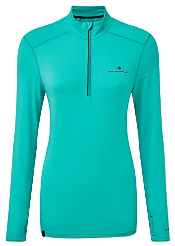 Ronhill, Wmn's Tech Thermal 1/2 Zip Tee, Jade/Grape, 16