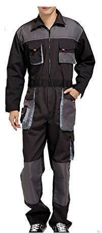 Cicilin - Salopette da uomo e tute di sicurezza, pantaloni meccanici, colore: nero Copertura XL