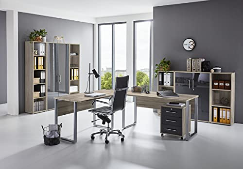 moebel-dich-auf.de Arbeitszimmer TABOR PRO 5 in diversen Farbvarianten (Sonoma Eiche/anthrazit Hochglanz)