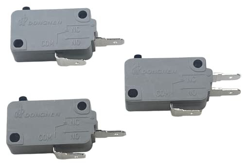 KW3A Microwave Oven Door Switch 16A 125/250V Door Interloc (2 Pcs Normally Open and 1Pcs 3 Insert Foot)