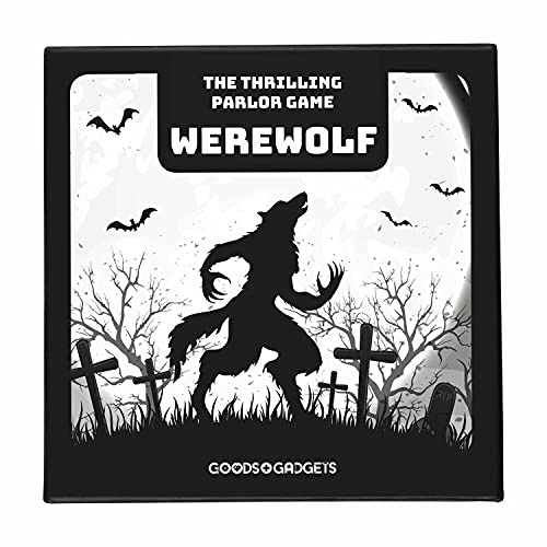 GOODS+GADGETS® Werewolf Card Game – 45 Cards, 30 Roles, Party Game | Deluxe edition with all expansions included – role playing game for 8–24 players, rules explained in 5 minutes