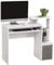 HOMCOM Bureau Informatique multimédia étagères Tablette Clavier Panier Gris Panneaux Particules Blanc