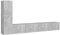 vidaXL Ensemble de Meubles TV 3 pcs, Ensemble d'Armoires de Télévision avec Rangement, Meubles Télé de Salon, Gris Béton Bois d'Ingénierie