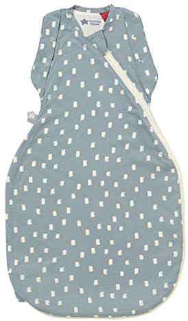 Tommee Tippee Babyschlafsack für Neugeborene, der Original Grobag Pucksack, hüftgesundes Design, weicher Bambusreicher Stoff, 0-3 m, 1,0 TOG, weiches marineblaues Speckle