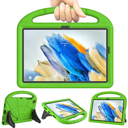 Patamiyar Funda para Niños para Samsung Galaxy Tab A8 de 10,5 Pulgadas 2022, Ligera Prueba Golpes Niños con Agarre y Soporte para Galaxy Tablet A8 de 10,5 Pulgadas (SM-X200/X205/X207)-Verde