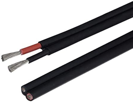 Cable Eletrica AC DC Negro Enerflex 2x6mm² 2x10mm² (2x6mm², 50 Metros)