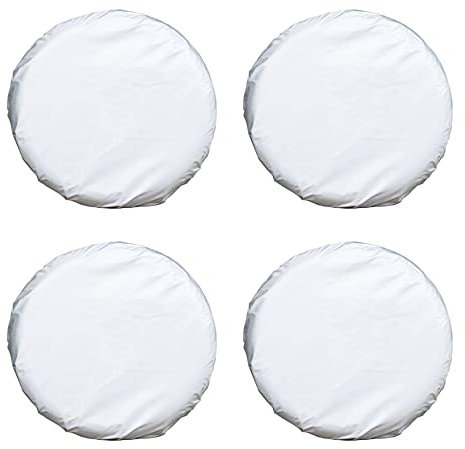 ETOPARS 4 Pezzi Coperture per Pneumatici 18-21 Pollici Impermeabile Copri Pneumatici Protezioni per Auto Copertura Tipo Ruota di Scorta Antipolvere Rimorchio Argento