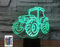 SUPERRUIDALONG 3D Traktor Nachtlichter Fernbedienung 16 Farben Illusion Acryl LED Tisch Nachttisch Lampe Kinder Schlafzimmer Schreibtisch Dekor Geburtstag Geschenke Spielzeug für Kinder