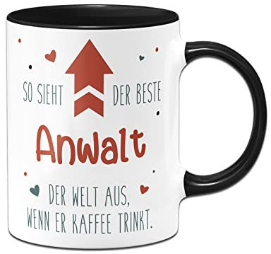 Tassenbrennerei Tasse mit Spruch - So sieht der beste Anwalt der Welt aus, wenn er Kaffee trinkt - Kaffeetasse lustig als Geschenk für Kollegen, Kollegin (Anwalt)