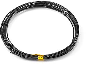 10m Basteldraht 1.5mm, Aluminium Craft Draht Blumendraht Aluminiumdraht Dekodraht Bindedraht für Blumengestecke, DIY Handwerk Dekorieren Schmuck Kranzherstellung, Schmuckdraht zum Basteln,Schwarz
