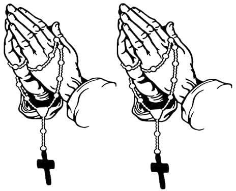Auto-Mode-Aufkleber Perle Rosenkranz Gott Christus Gebet Geste Auto Styling Fenster Glas Aufkleber Dekoration Motorrad Vinyl