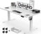 Devoko Electric Standing Desk 160x80cm with USB Charging Height Adjustable with Desktop Sit Stand Up Heavy Duty Steel 3 Memory Smart Pannel(White)