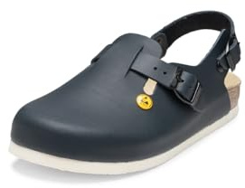 VITAFORM Clogs Arbeitsschuhe – ESD Clogs für Damen und Herren – Naturkork Fußbett Eva-Sohle – Damen Schuhe Gesundheit blau WS, 35