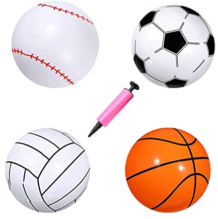 PIUMOJ - Pelotas Inflables para Juegos de Agua y Playa (Fútbol, Voleibol, Baloncesto, Béisbol) para Fiestas de Verano